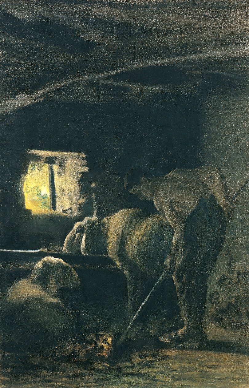 In stal door Giovanni Segantini