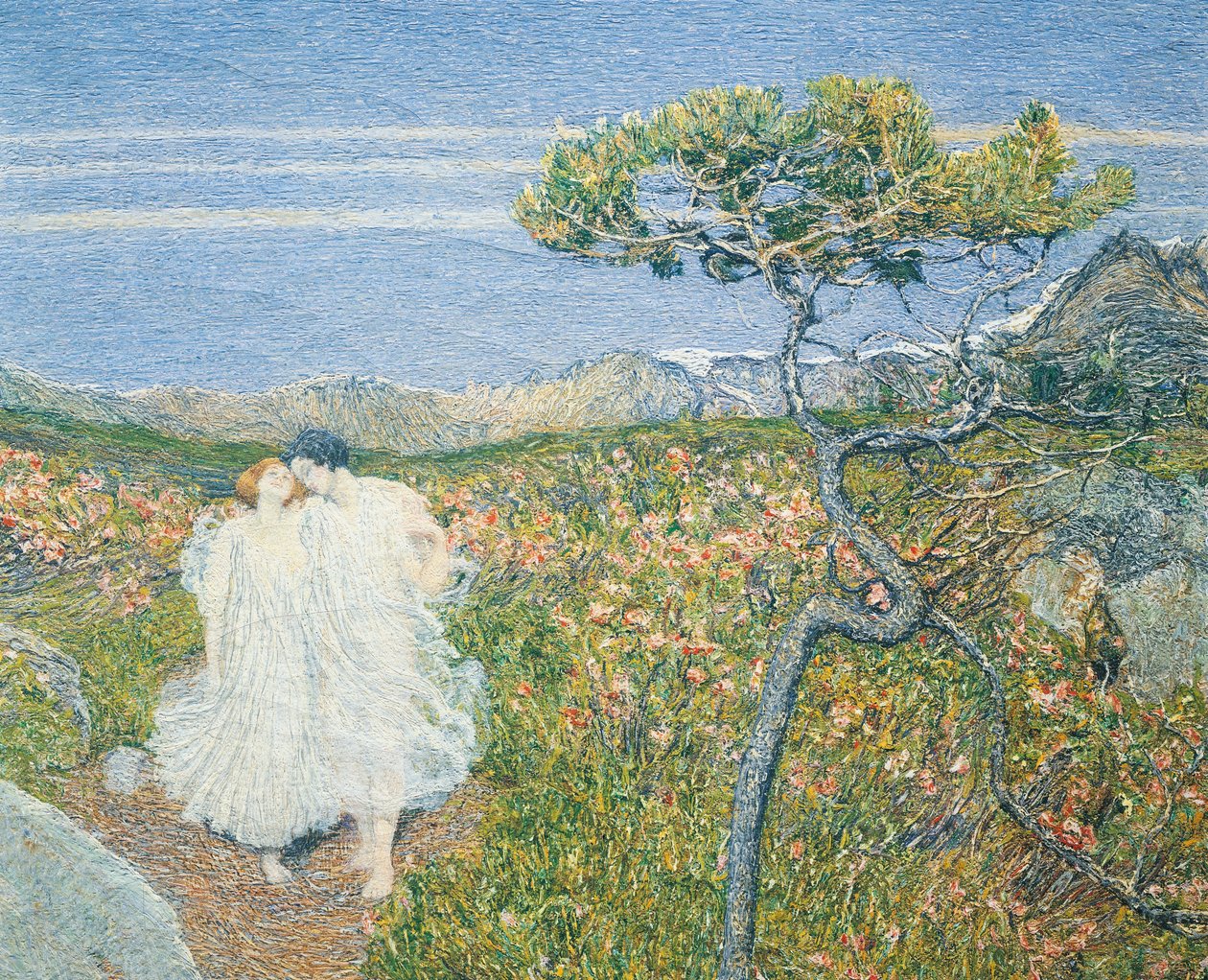 Liefde bij de Bron van het Leven (detail) door Giovanni Segantini
