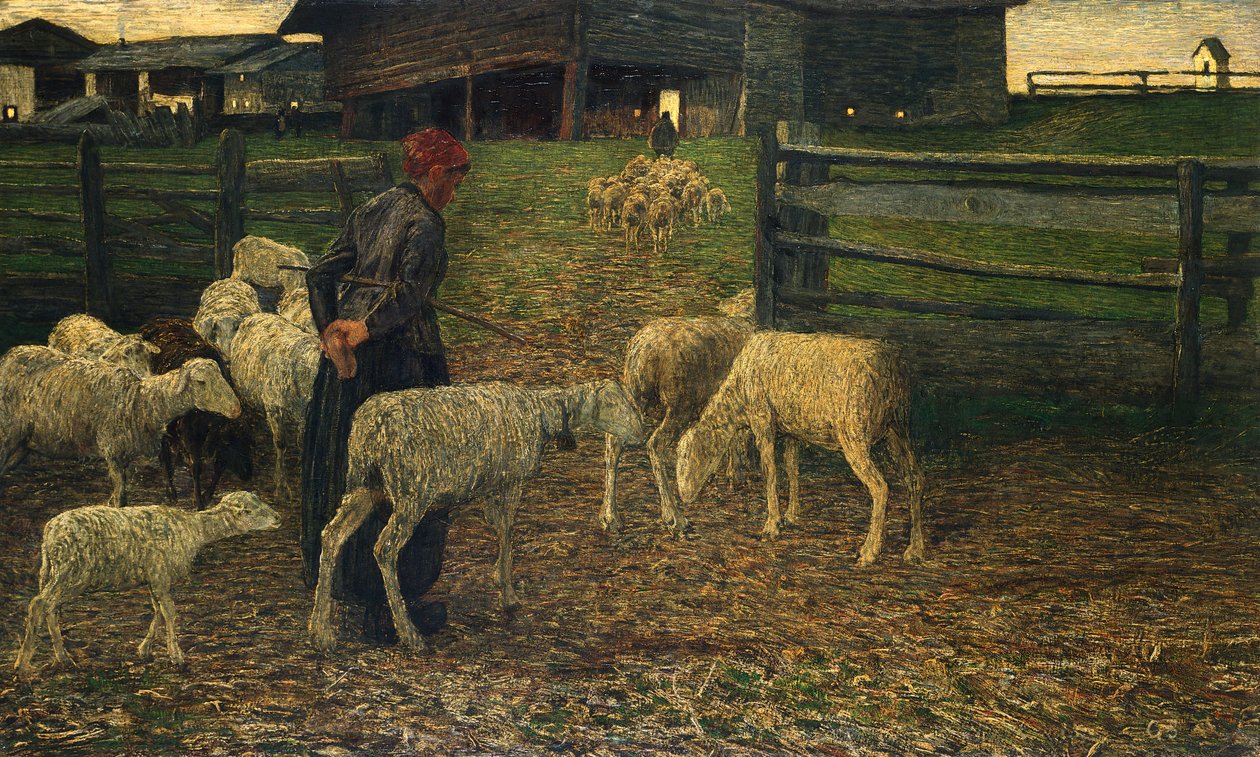 Terug naar de Kudde door Giovanni Segantini