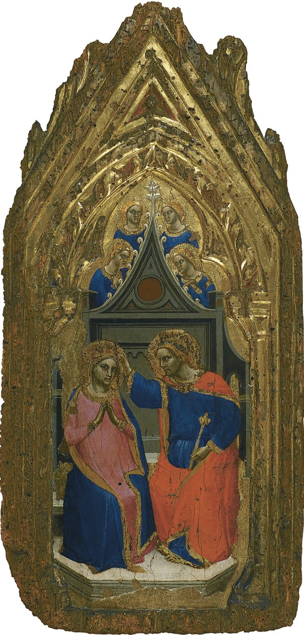 De kroning van de Maagd met vier engelen door Giovanni da Bologna