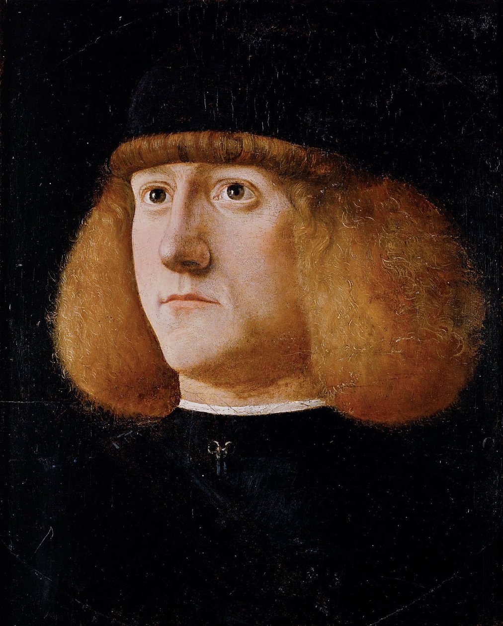 Duits: Bildnis eines jungen Mannes Portret van een jonge man door Giovanni di Niccolo Mansueti