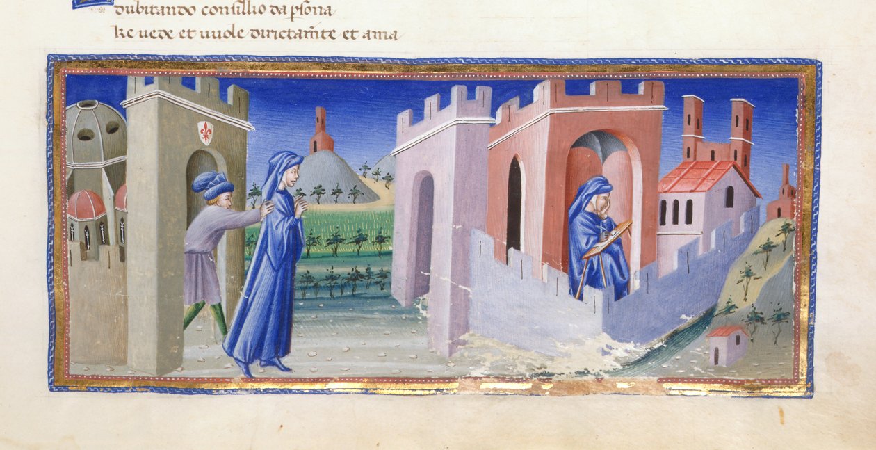 Dante wordt uit Florence verbannen en schrijft zijn gedicht in ballingschap, uit Paradiso in 