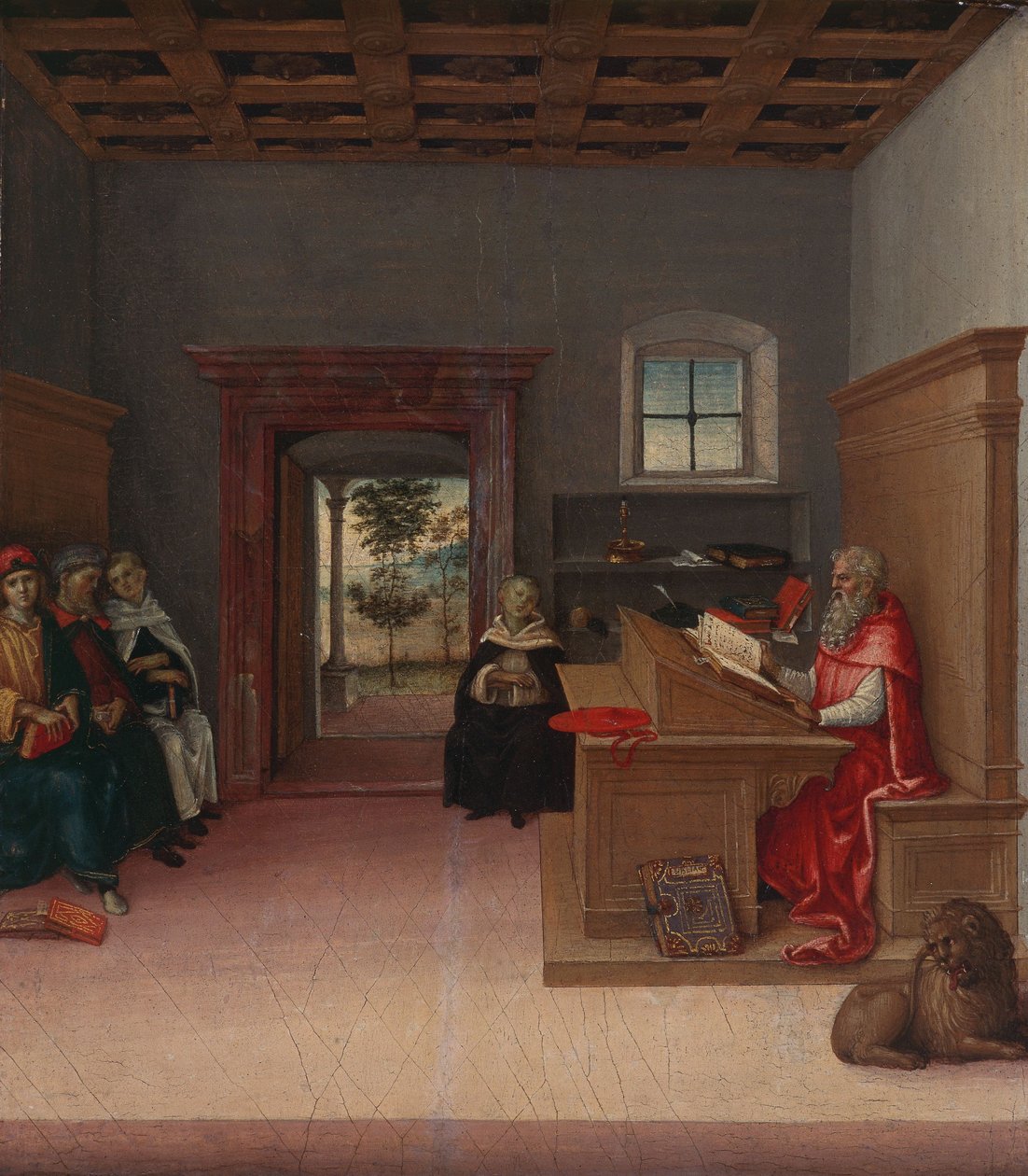 Hiëronymus in de studie, ca.1500-04 (olieverf op hout) door Giovanni di Pietro (c.1450 1529)