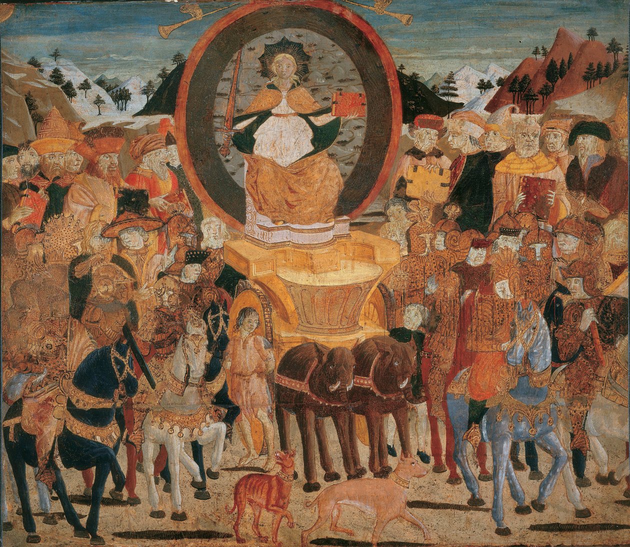 Le triomphe de la gloire door Giovanni di Ser Giovanni Scheggia