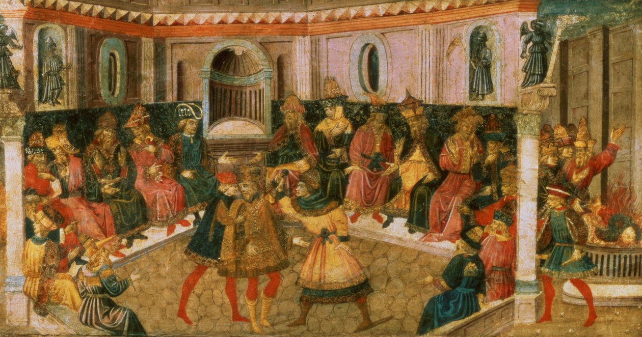 De Dood van Julius Caesar, c.1446-50 door Giovanni di Tommaso Angelo