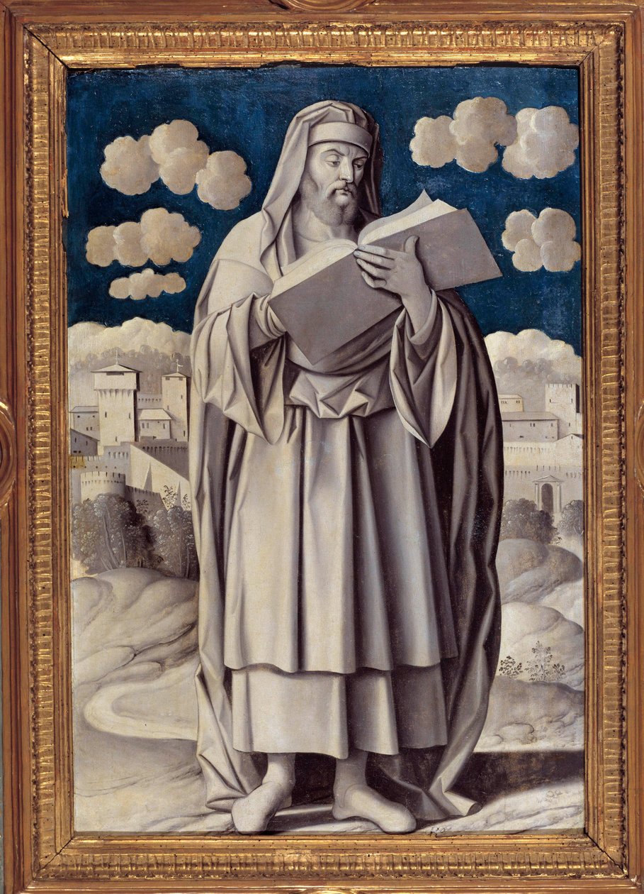 Portret van de Griekse filosoof Aristoteles door Girolamo Mocetto