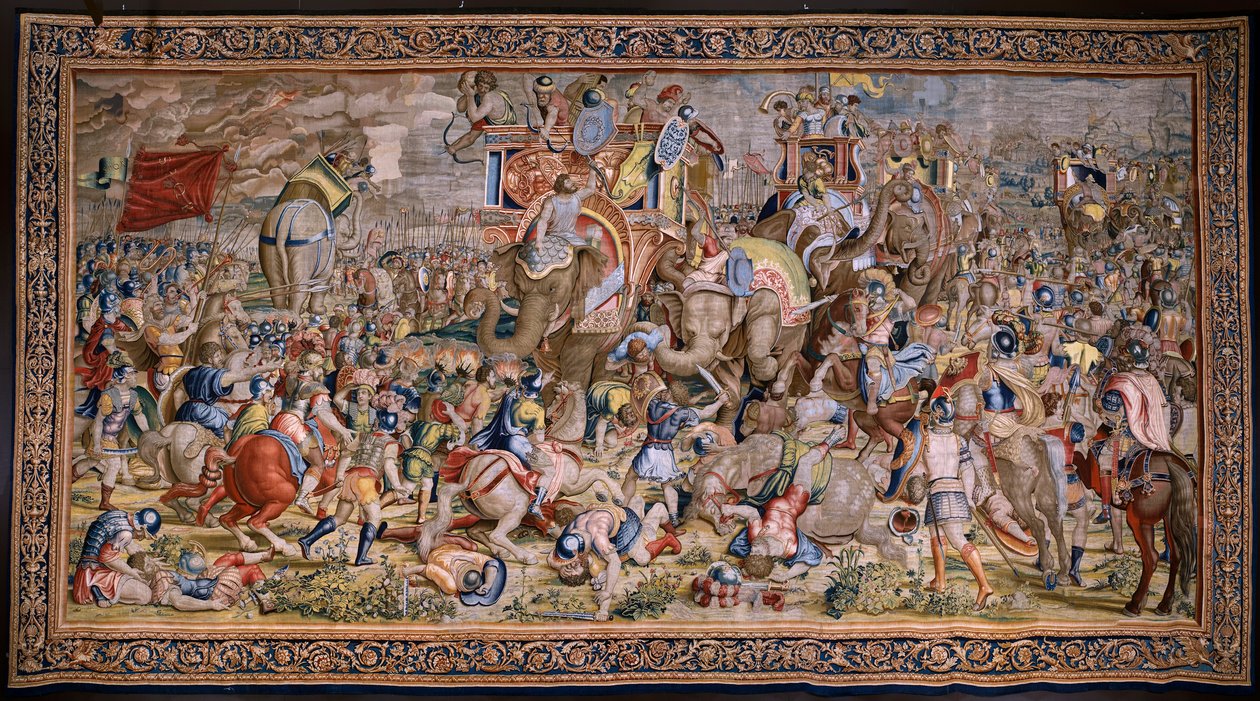 De daden van Scipio: De slag bij Zama door Giulio (after) Romano