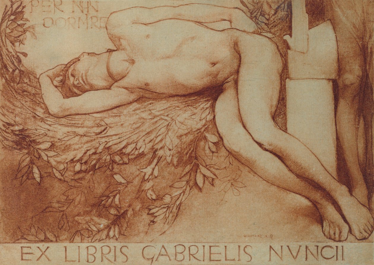 Ex Libris kaart voor Gabriel d