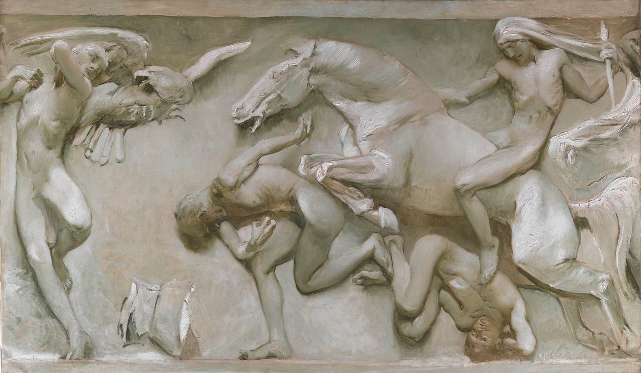 Uit de Grote Ontdekkingen, Door de Donkere Eeuwen... door Giulio Aristide Sartorio