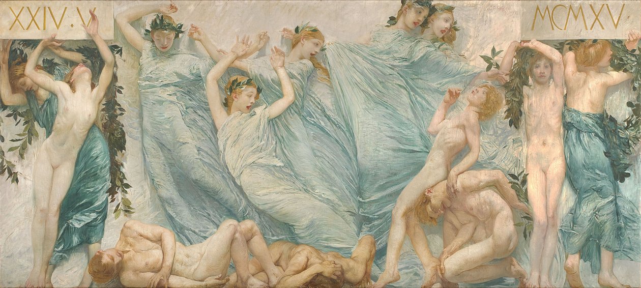 Engels: Awakening door Giulio Aristide Sartorio