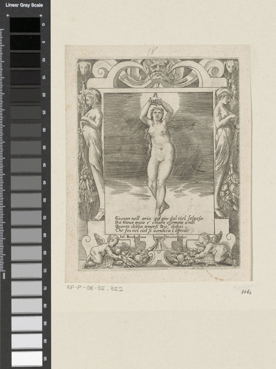 Juno opgehangen in de lucht door Giulio Bonasone