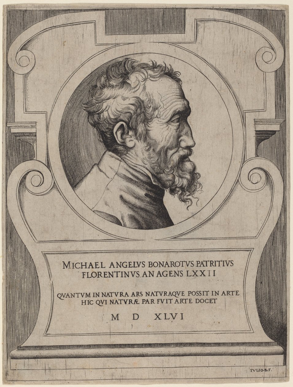 Michelangelo door Giulio Bonasone