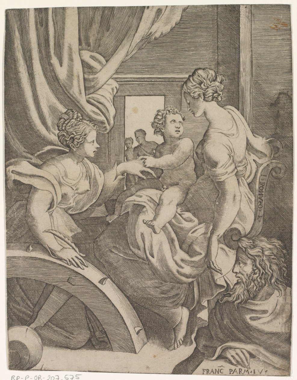 Mystieke huwelijk van de heilige Catharina door Giulio Bonasone