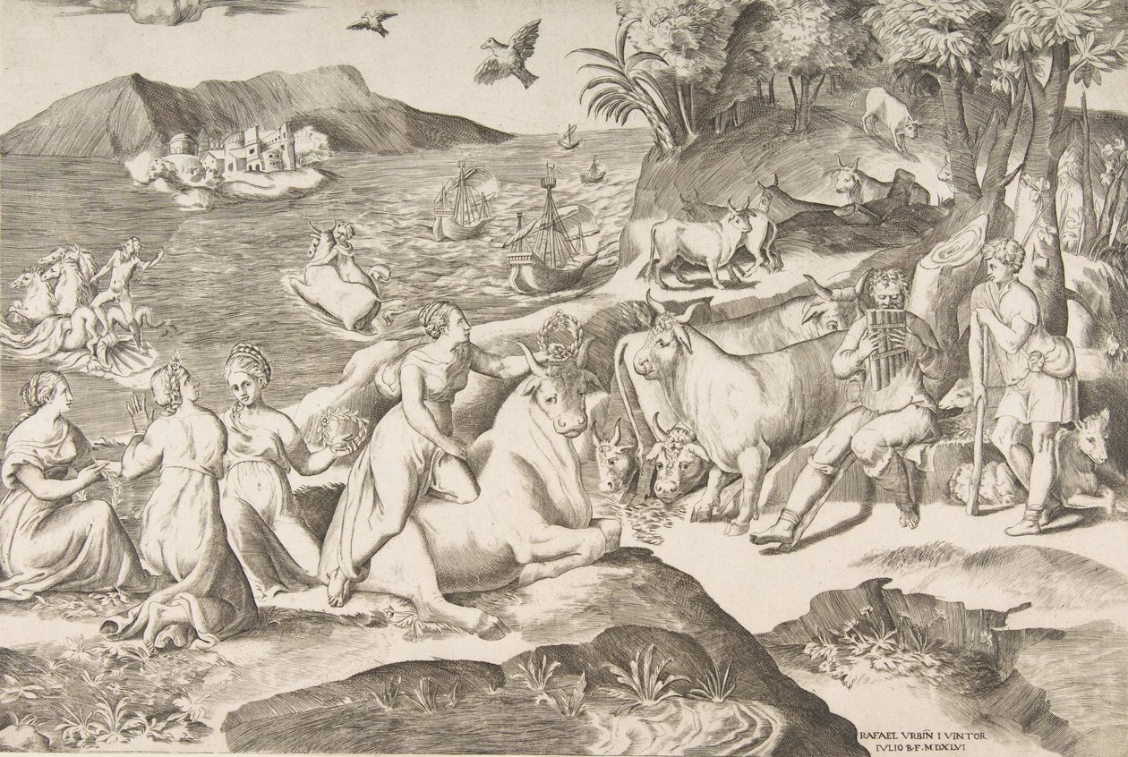 De Roof van Europa, 1546 door Giulio Bonasone
