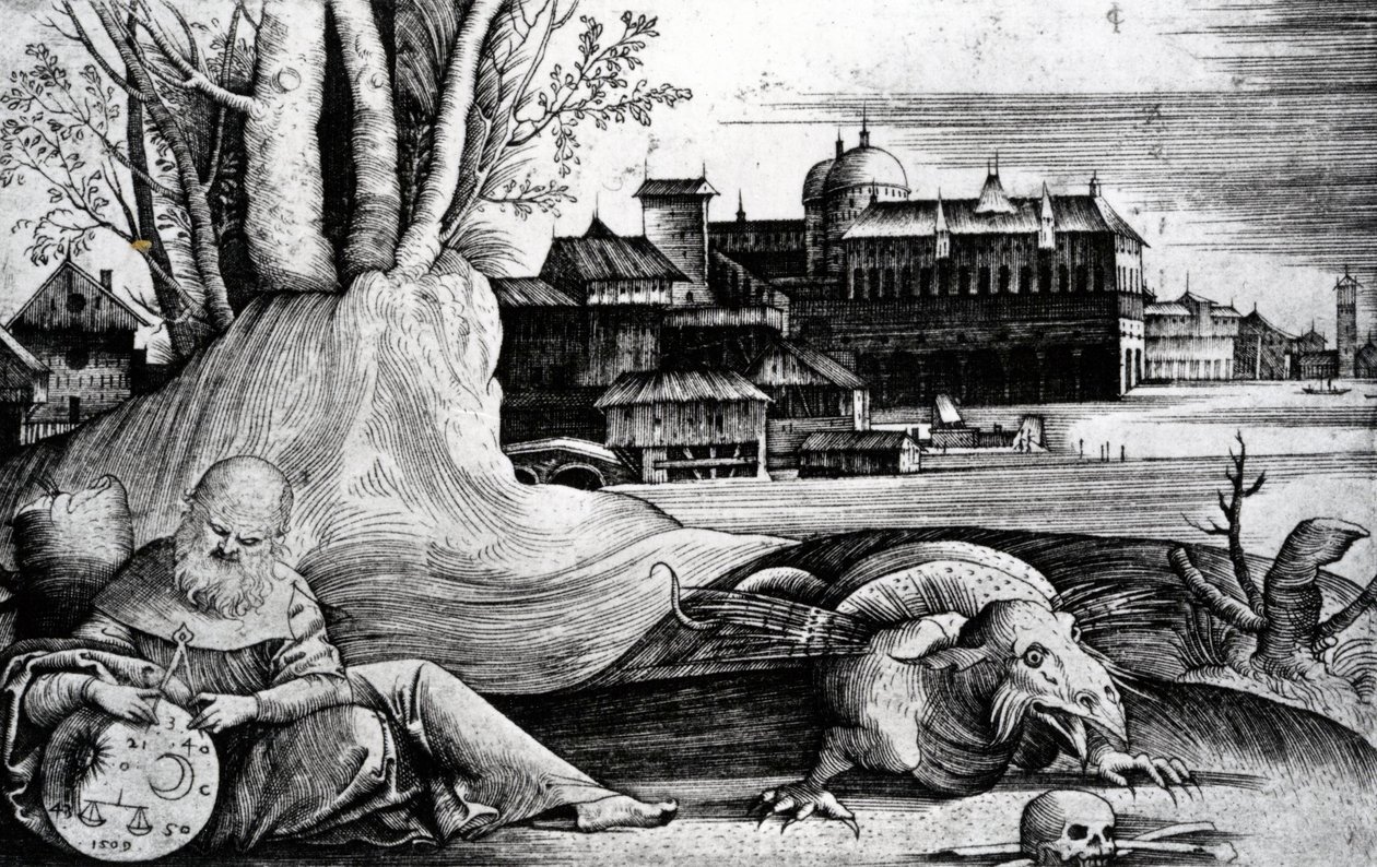 De astroloog, 1509 door Giulio Campagnola