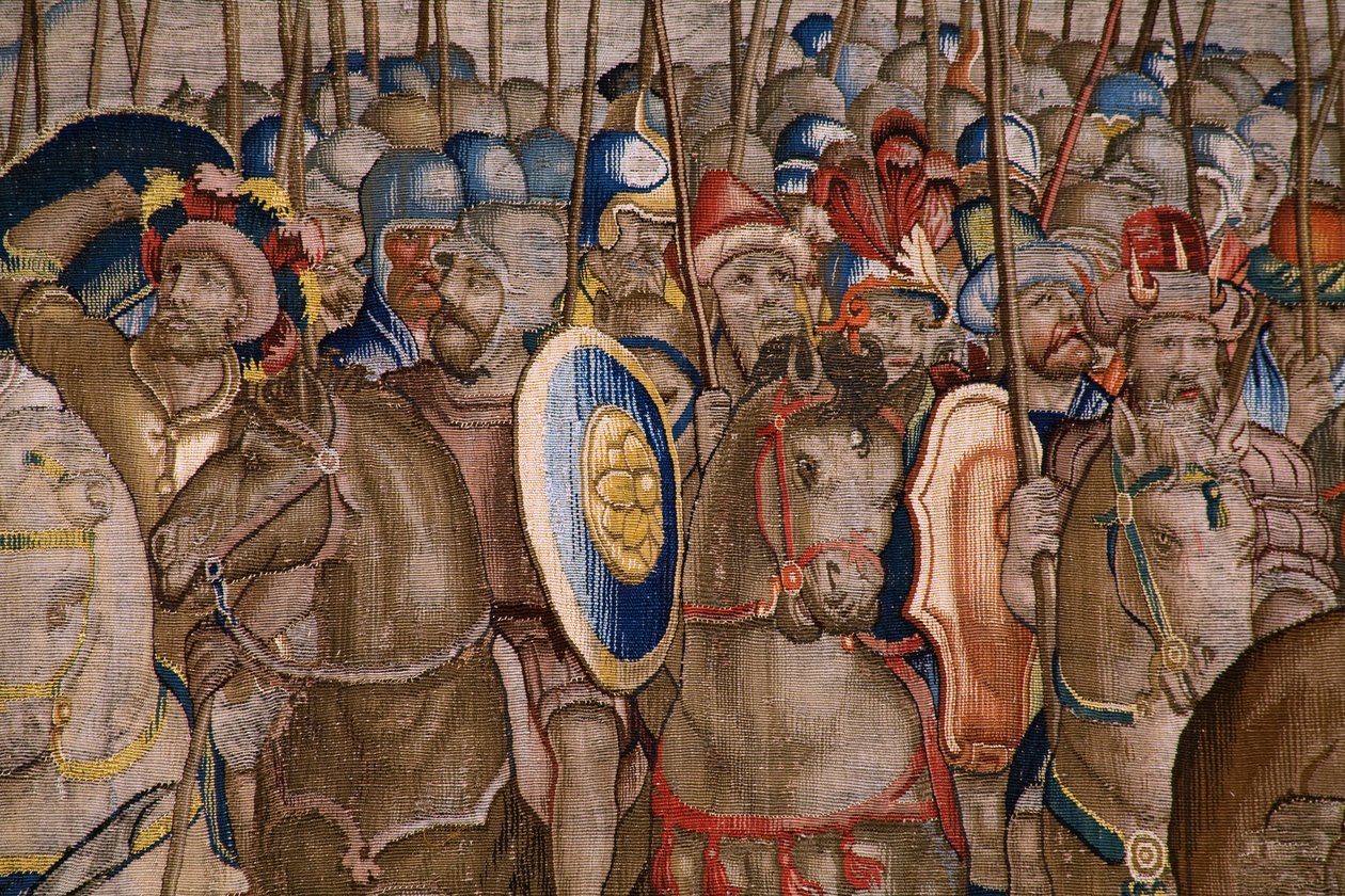 De daden van Scipio: De slag bij Zama (detail) door Giulio Romano