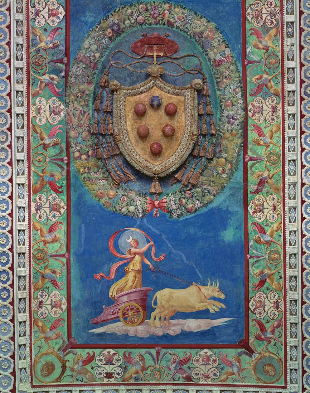 De Camera con Fregio di Amorini (detail) door Giulio Romano