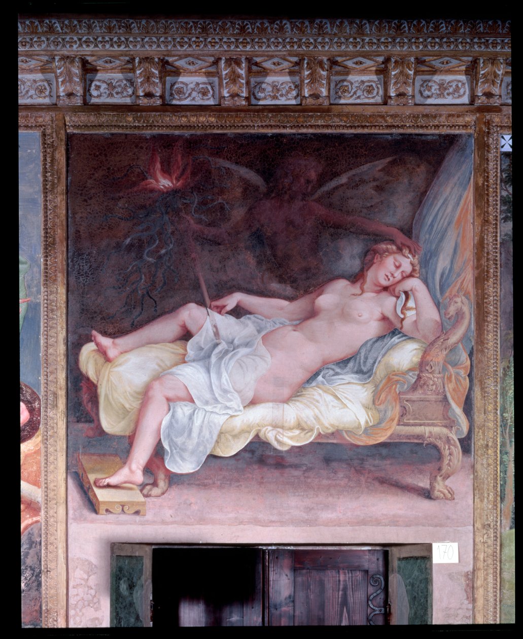 De Droom van Hecuba door Giulio Romano