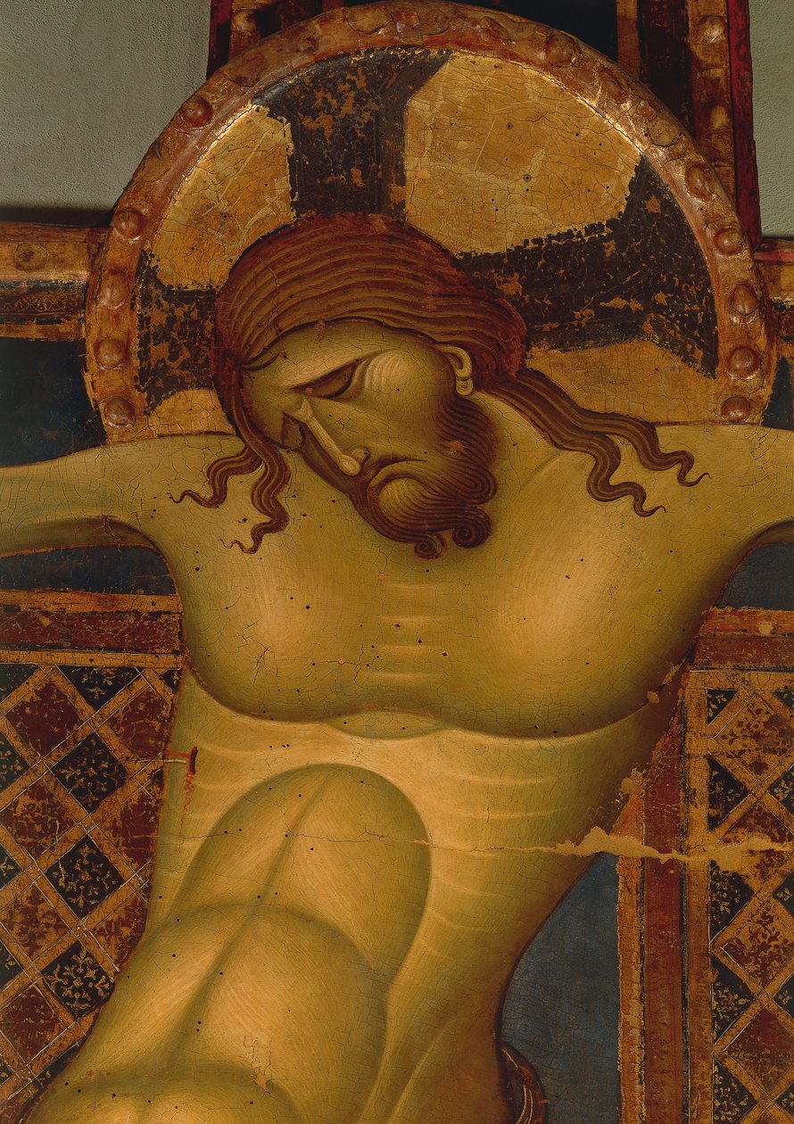 Hoofd van Christus (detail) door Giunta Pisano