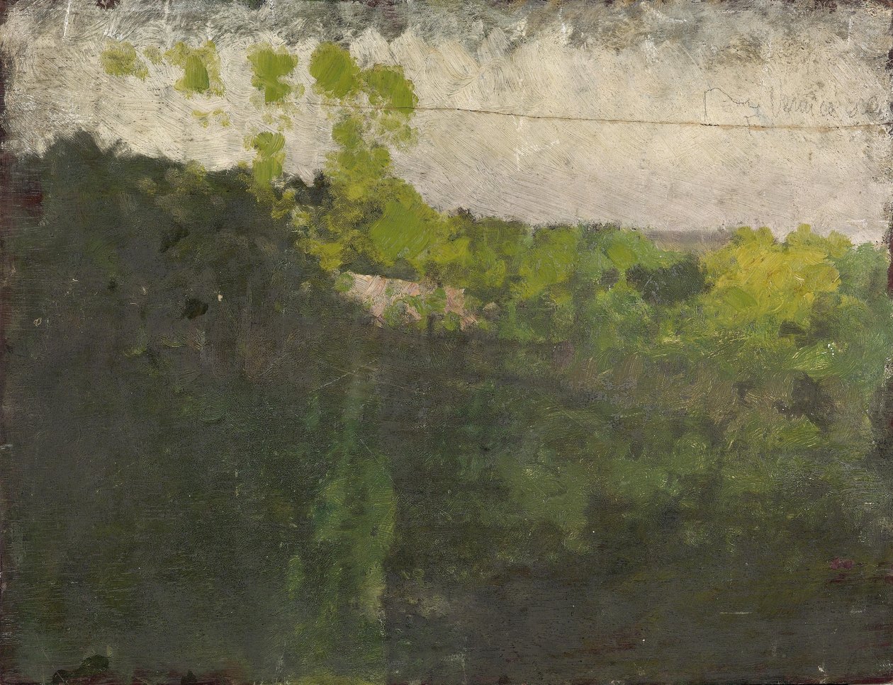 De vijver in het Bois de Boulogne door Giuseppe de Nittis