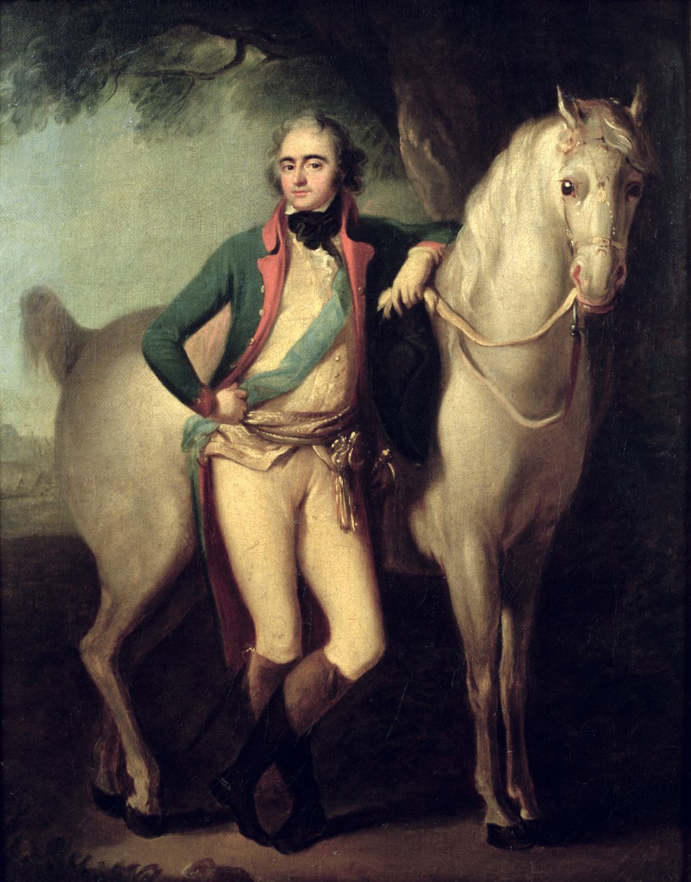 Prins Josef Anton Poniatowski (1763-1813) bij zijn paard door Giuseppe or Josef Grassi