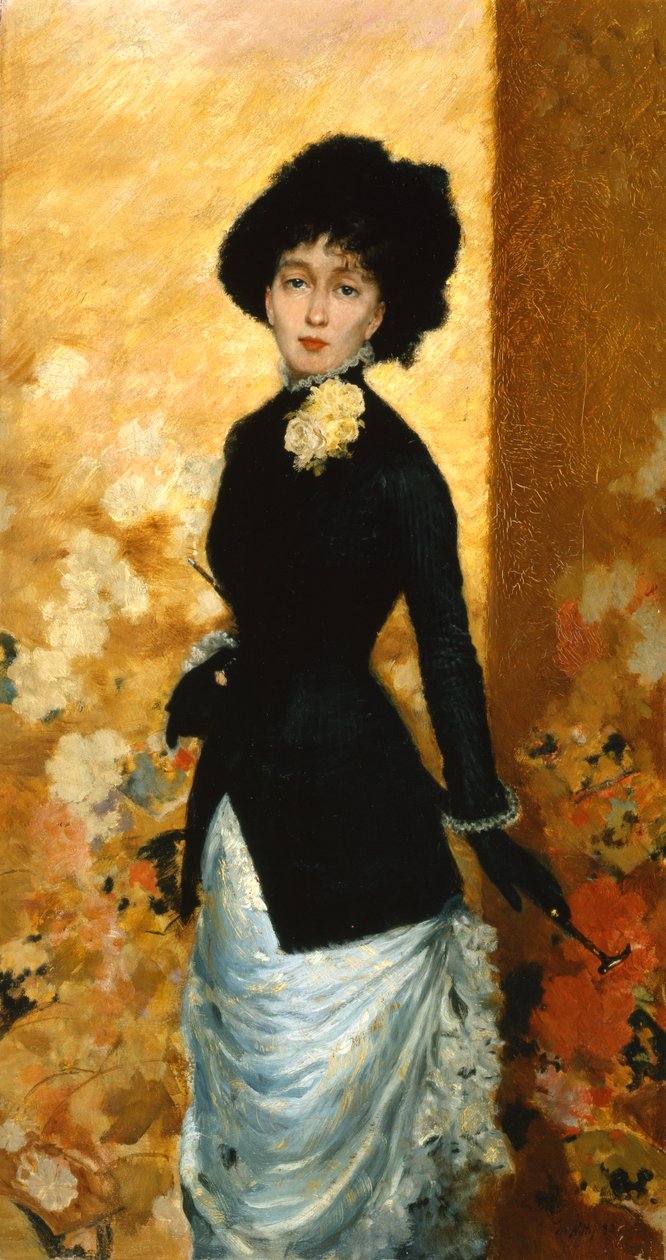 Portret van een vrouw, 1880 door Giuseppe de Nittis