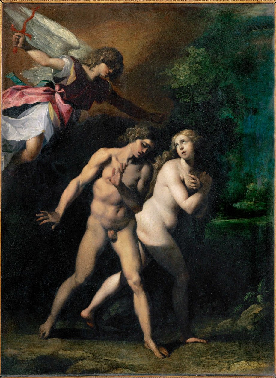 Adam en Eva verdreven uit het paradijs ... door Giuseppe (1568 1640) Cesari