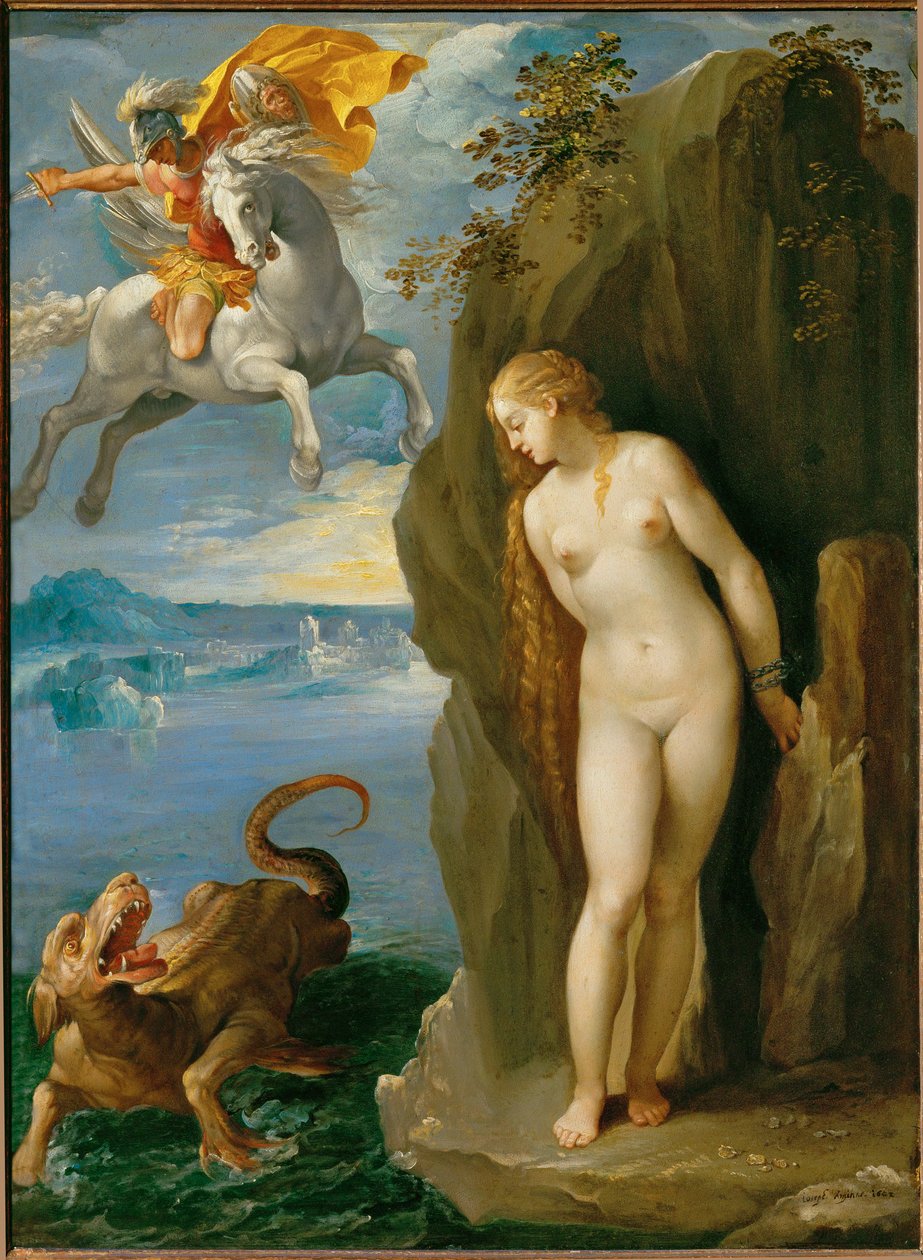 Perseus en Andromeda door Giuseppe (1568-1640) Cesari