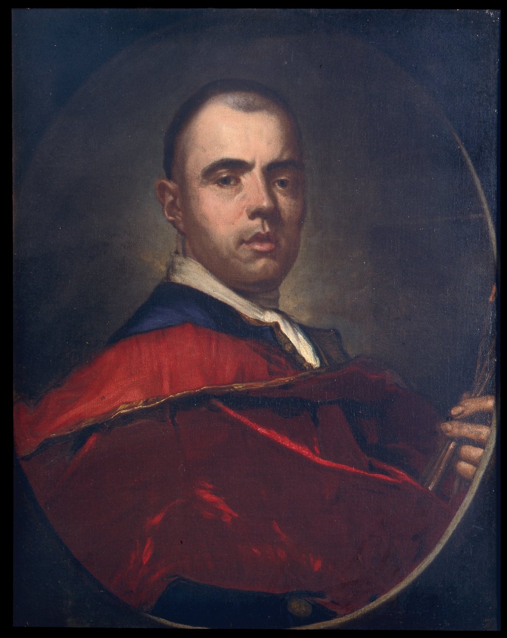Portret van een schilder door Giuseppe  Ghislandi