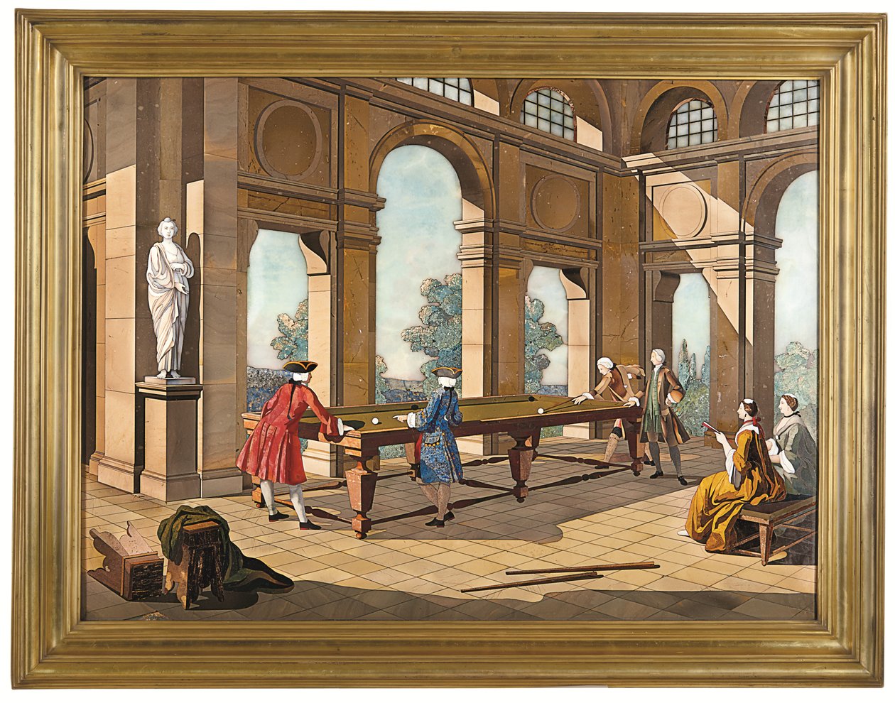 Een keizerlijke plaquette van De Biljartspelers, ca. 1752-55 door Giuseppe (after) Zocchi