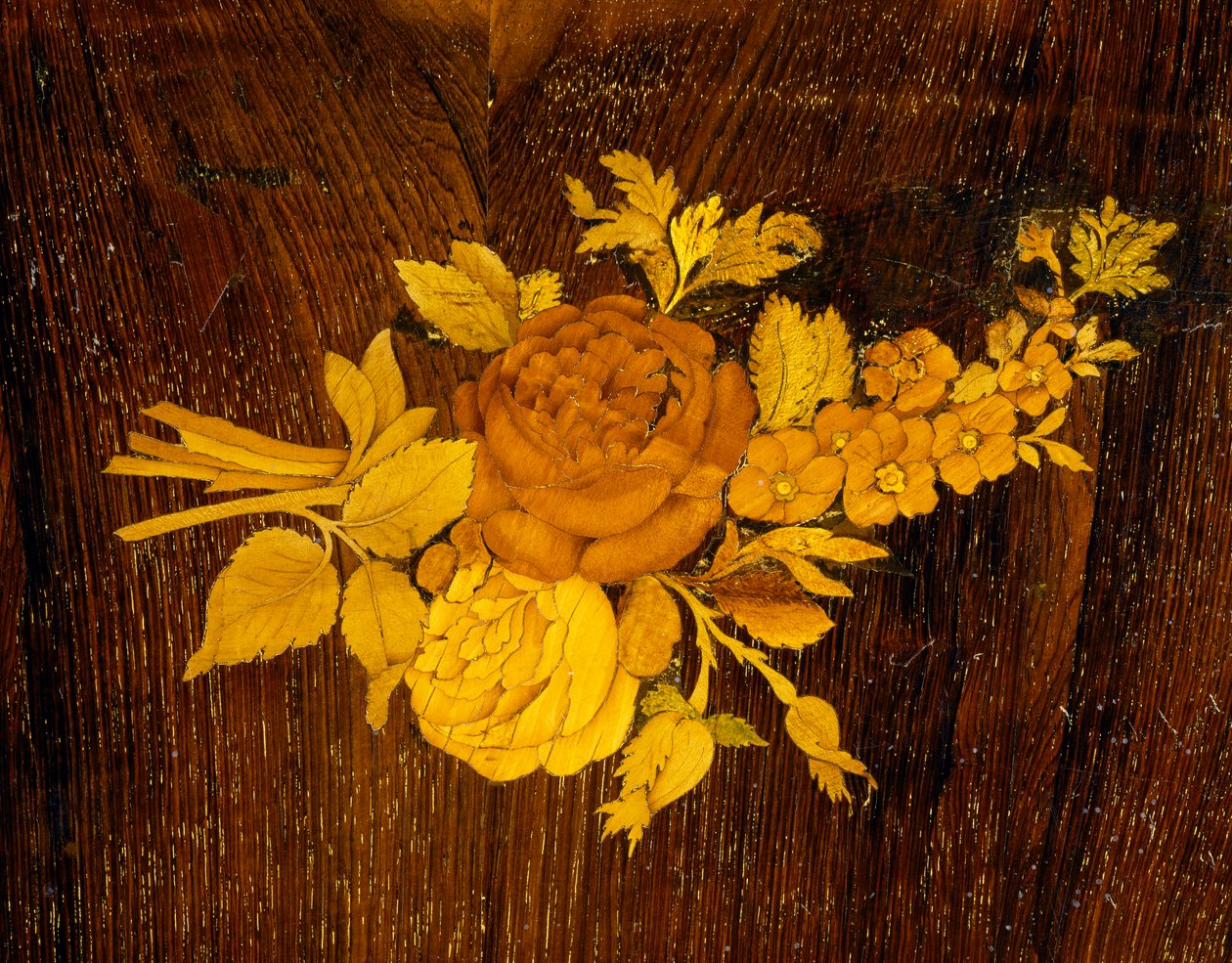 Bloemenboeket (detail) door Giuseppe (school of) Maggiolini