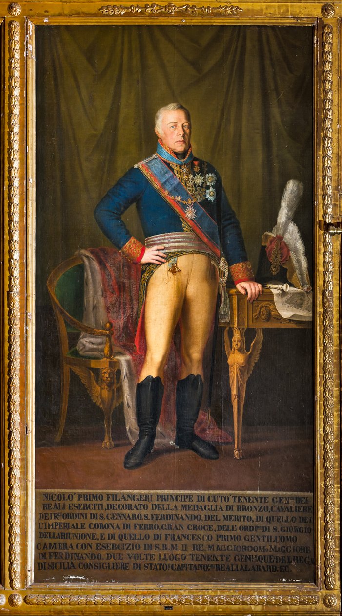 Portret van Nicolo Filangeri, Generaal-Luitenant van het Koninkrijk door Giuseppe (school of) Patania