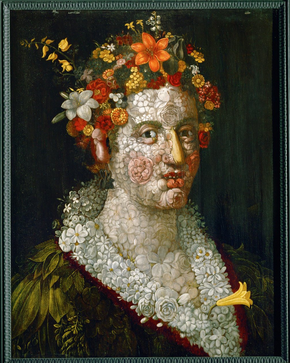 Flora (olieverf op hout) door Giuseppe Arcimboldo