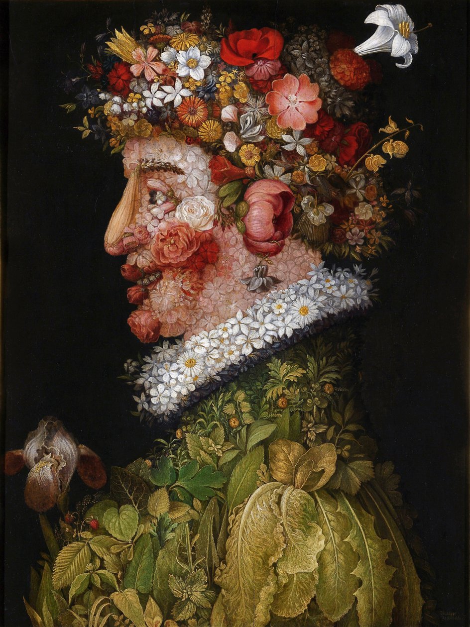 De lente door Giuseppe Arcimboldo