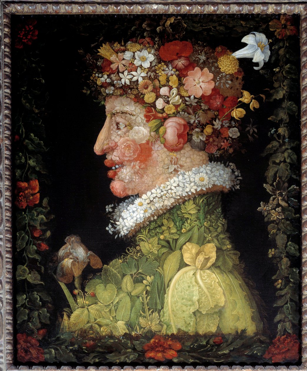 Lente (uit een serie die de vier seizoenen afbeeldt) door Giuseppe Arcimboldo