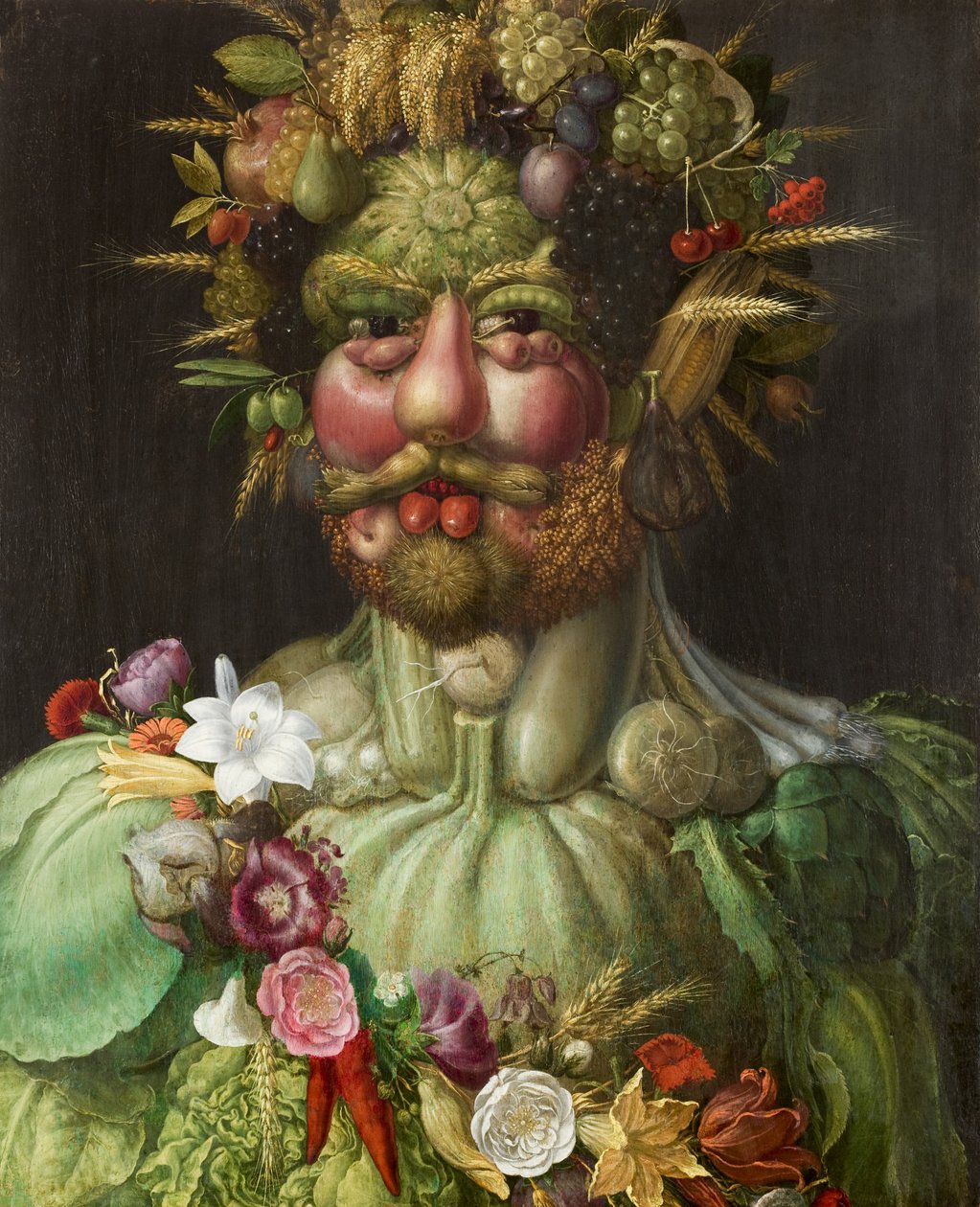 Vertumnus, portret, allegorie door Giuseppe Arcimboldo