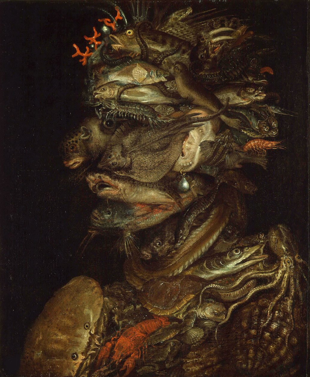 Allegorie van water, ca. 1566 door Giuseppe Arcimboldo Circle of .