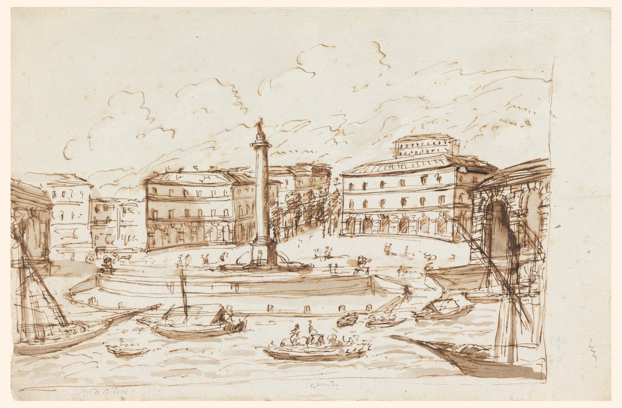 Haven van Ajaccio, Corsica door Giuseppe Barberi