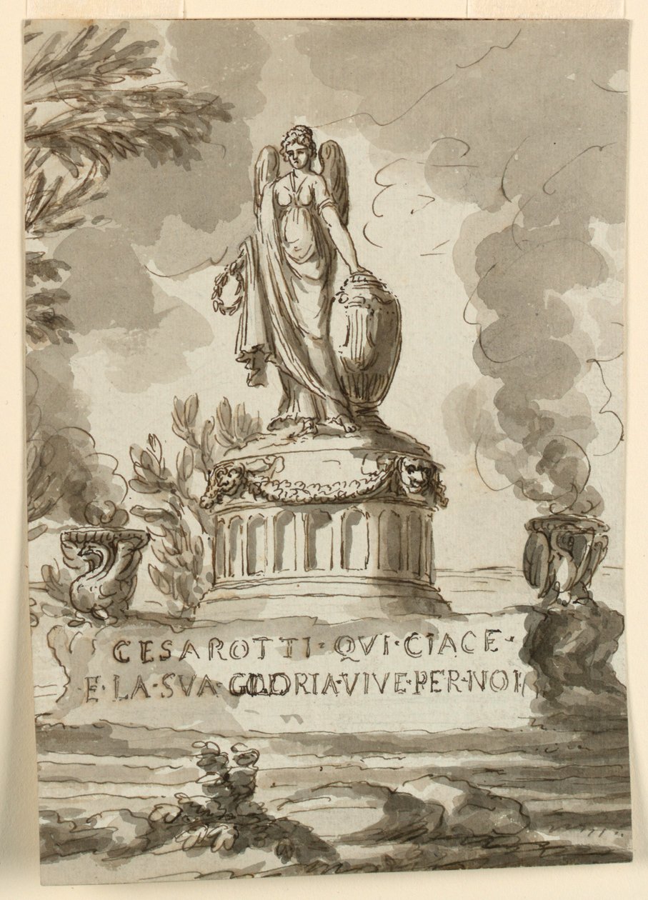 Grafmonument voor Melchiore Cesarotti, Professor in Padua door Giuseppe Barberi