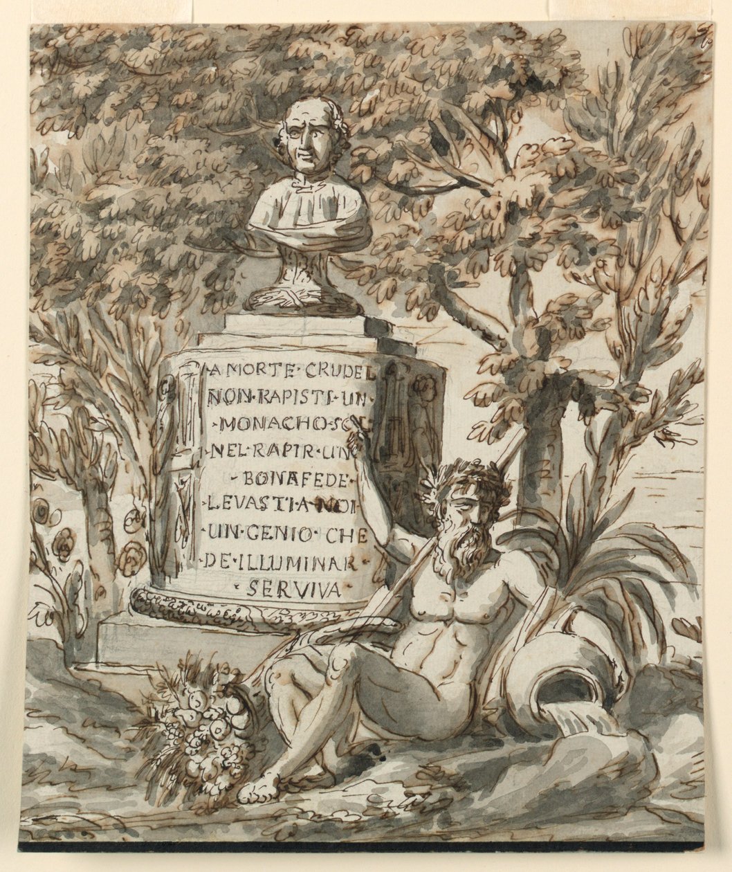 Grafmonument voor de monnik Bonafede door Giuseppe Barberi