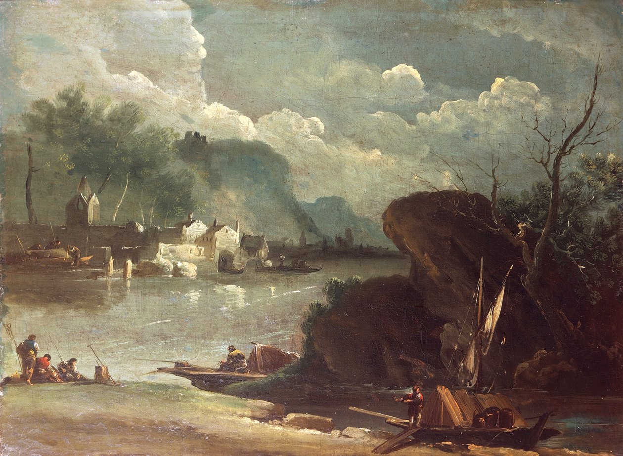 Fantastisch landschap door Giuseppe Bernardino Bison
