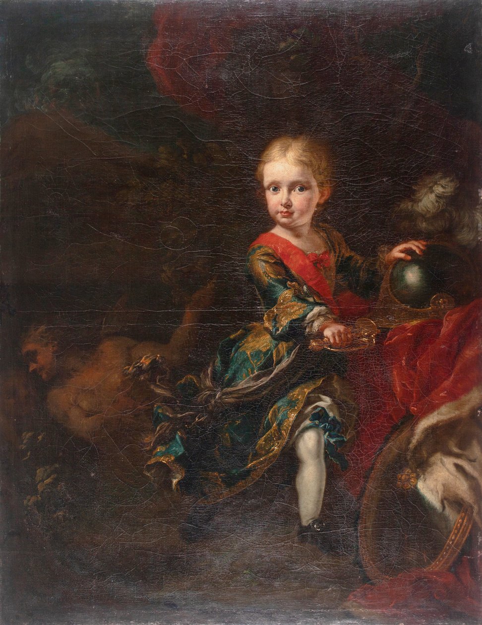 Infante Fernando de Borbón, als de god Mars door Giuseppe Bonito
