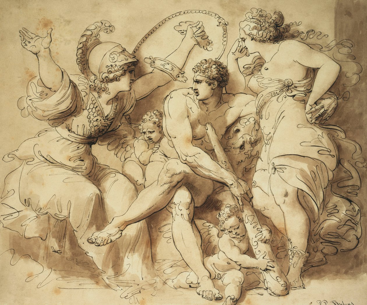 Hercules op de Tweesprong door Giuseppe Cades