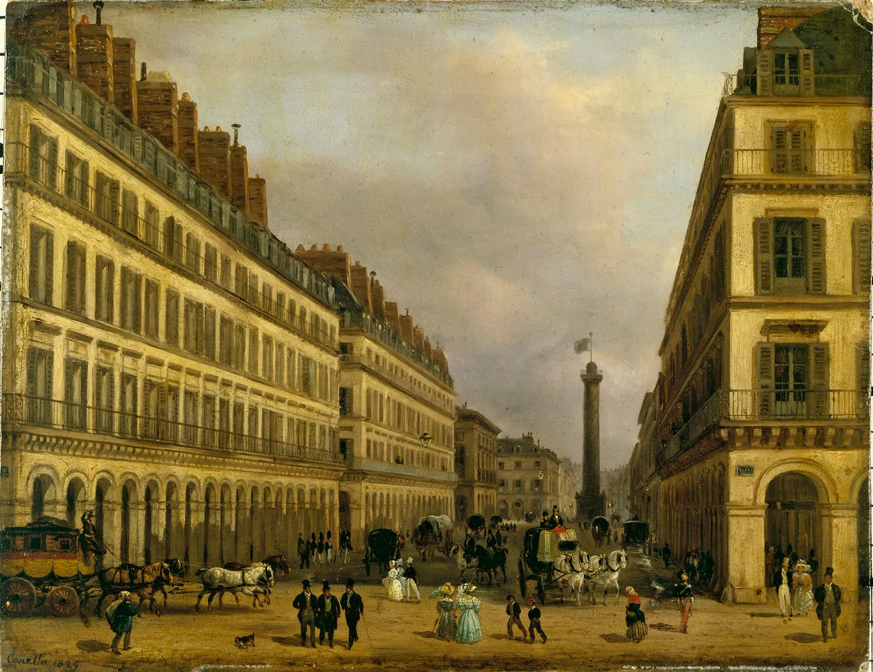 Frans: La rue de Castiglione door Giuseppe Canella