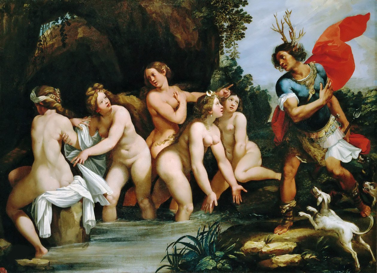 Diana en Actaeon, ca. 1600-1603 door Giuseppe Cesari