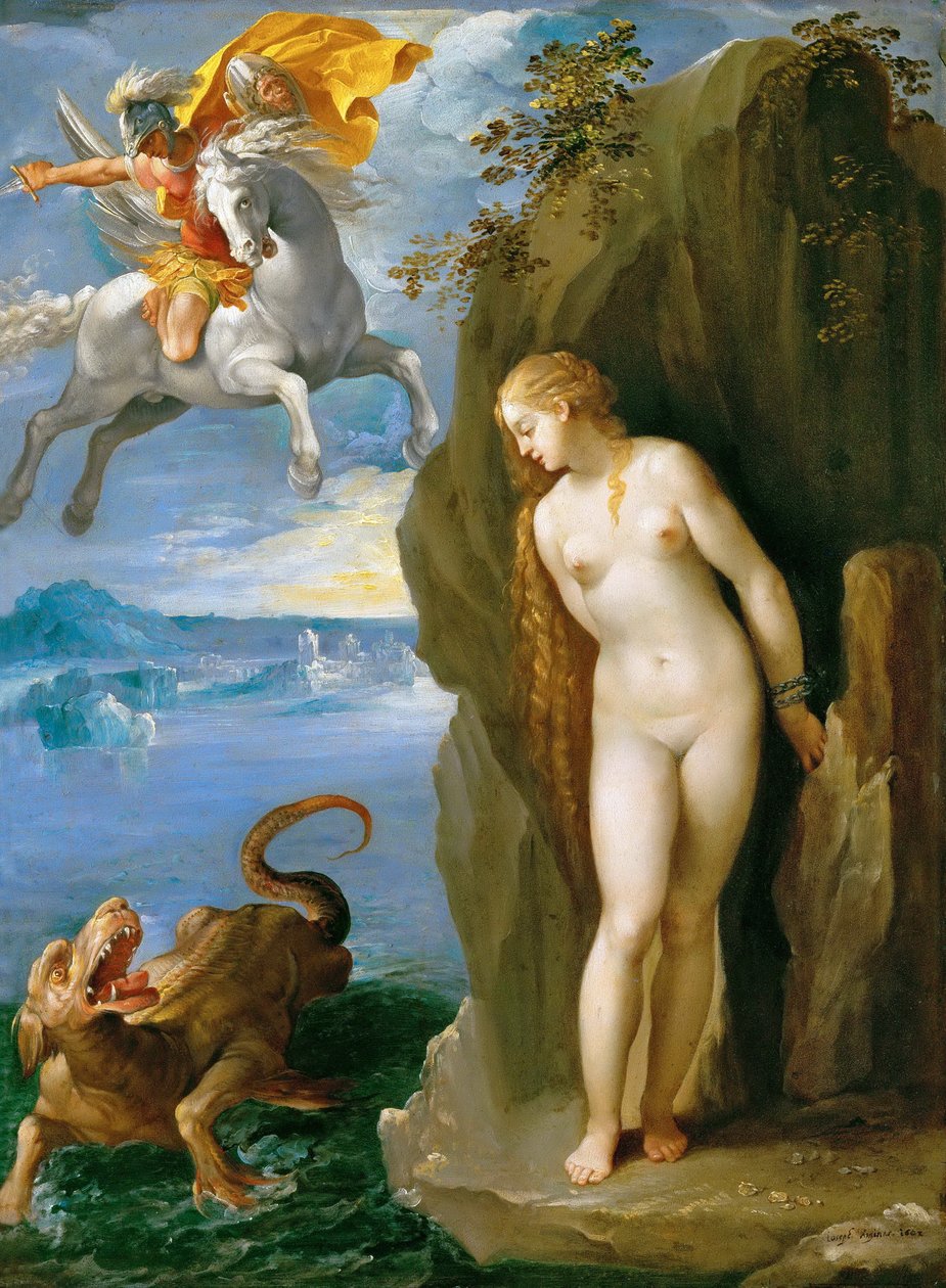 Duits: Perseus befreit Andromeda Perseus en Andromeda door Giuseppe Cesari