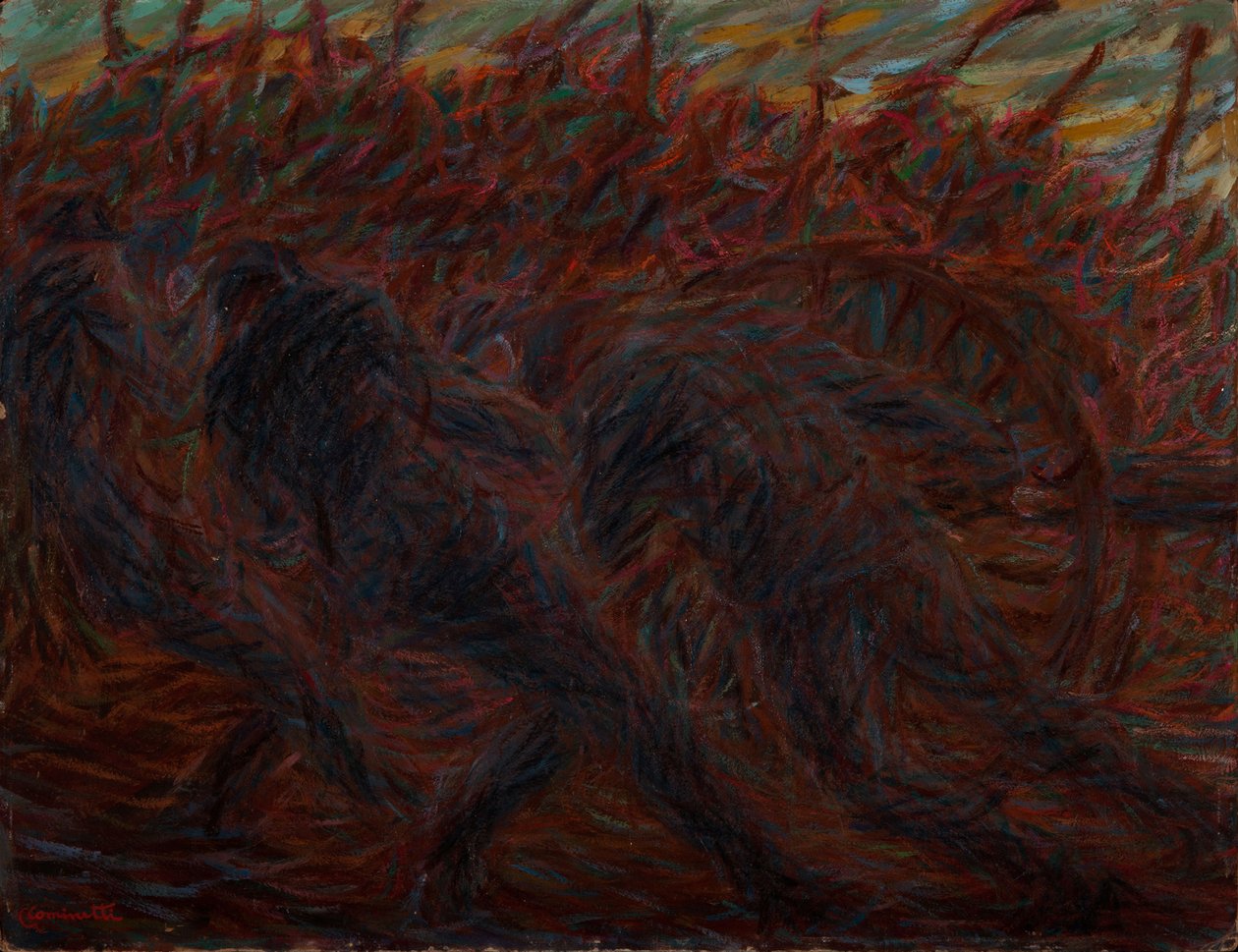Het trekken van een kanon, 1915 door Giuseppe Cominetti