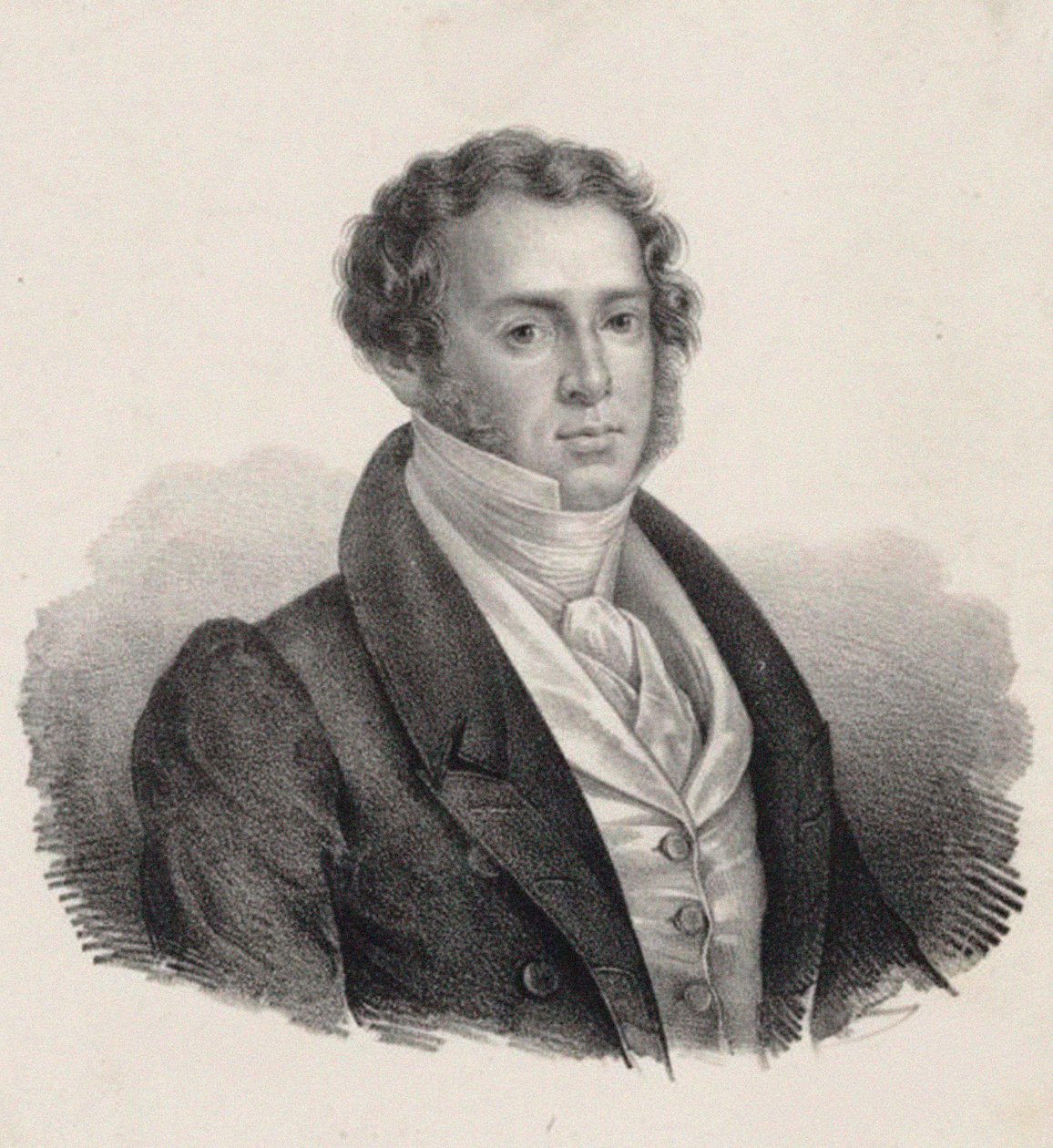 Portret van de componist Saverio Mercadante 1795-1870 door Giuseppe Gozzini