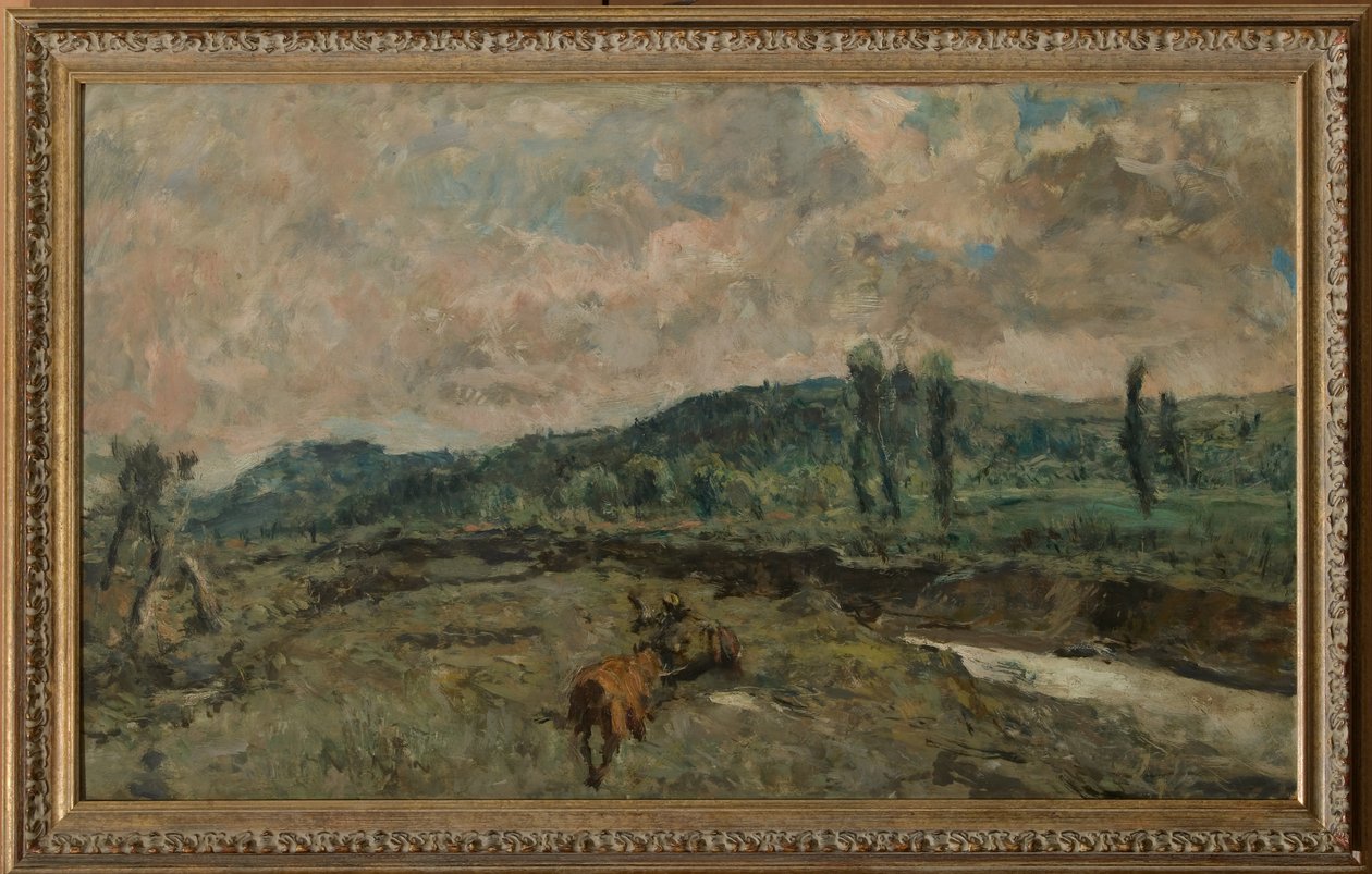 Landschap met karren door Giuseppe Graziosi