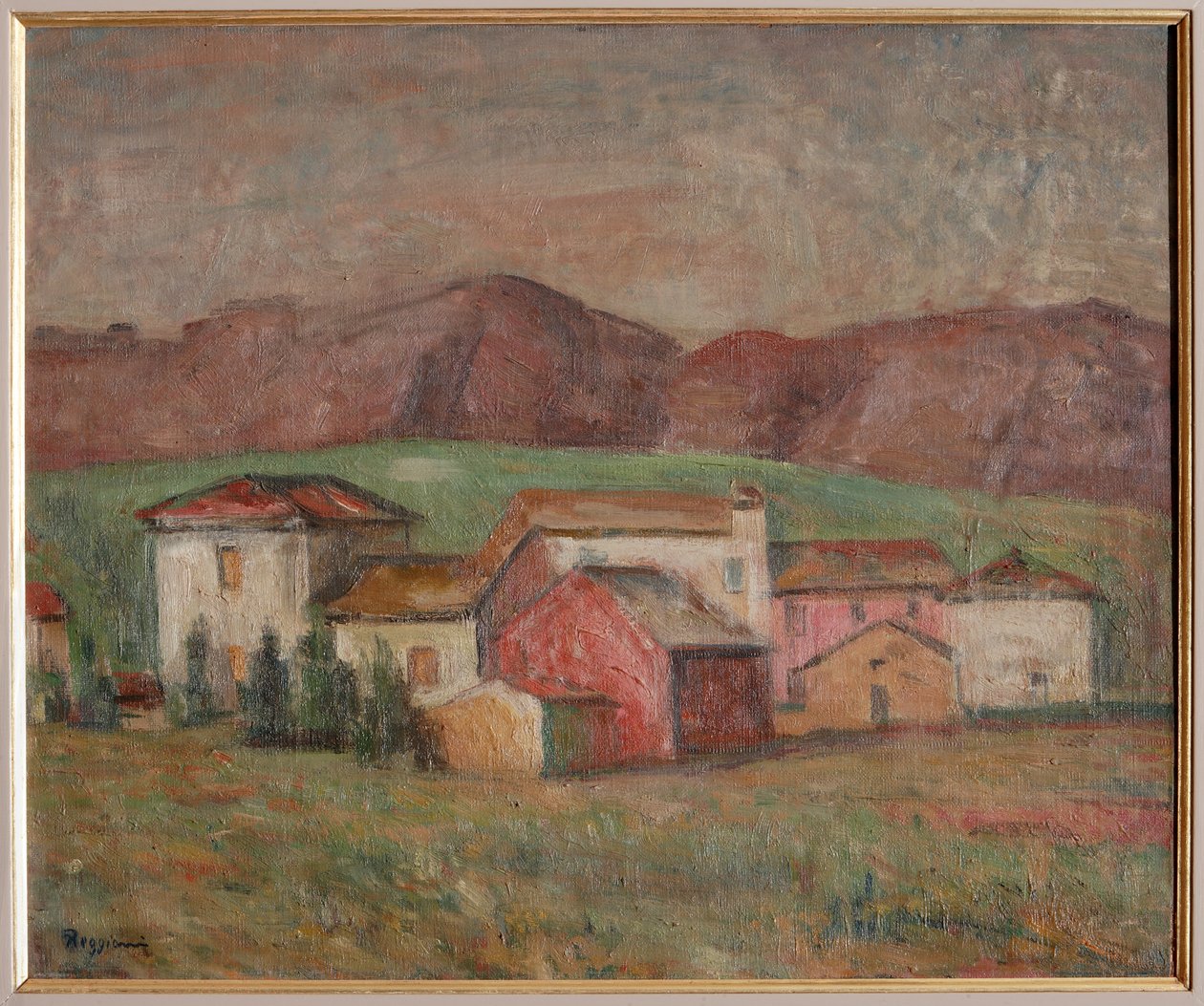 Dorp aan de voet van de bergen door Giuseppe Graziosi